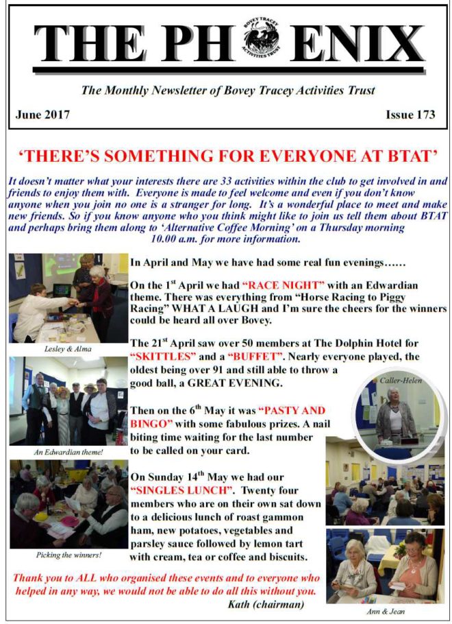 BTAT NEWSLETTER JUNE 2017