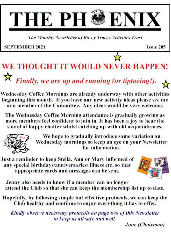 BTAT NEWSLETTER SEPTEMBER 2021